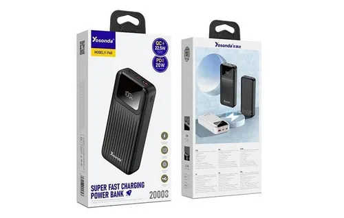 پاوربانک Yosonda Y-P40 ظرفیت 20000 میلی آمپر ساعت