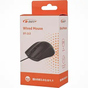موس مشکی برند d_net مدل dt_213