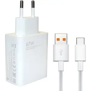 آداپتور شارژر شیائومی مدل 67W اورجینال به همراه کابل USB-C