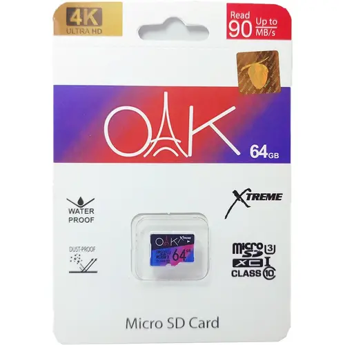 کارت حافظه 64 گیگ OAK u3 Xtreme کلاس 10