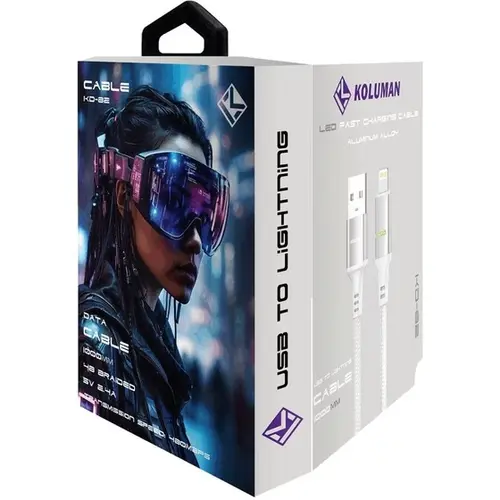 کابل شارژ ios لایتنیگ شرکت کلومن  Koluman مدل KD-82 کابل شارژ ios لایتنیگ شرکت کلومن  Koluman مدل KD-82 کابل شارژ ios لایتنیگ شرکت کلومن Koluman مدل KD-82 - 1