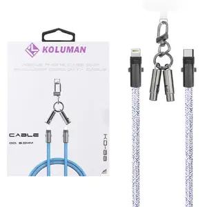 کابل شارژ فست Koluman Type-C to Lightning مدلKD-88 30W - 1