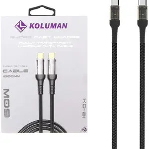 کابل فست شارژ Type-C to Type-C کلومن مدل KD-81
