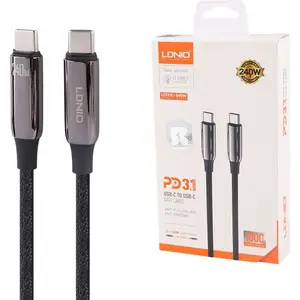 کابل شارژ دو سر تایپ سی الدینیو مدل LC921C توان ۲۴۰ وات - 2