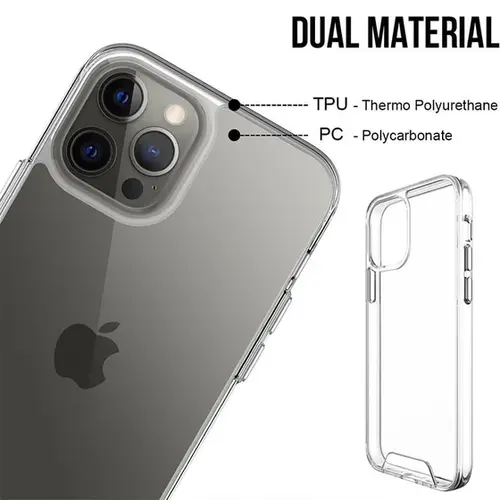 قاب ژله‌ای اسپیس شفاف و مقاوم مناسب iPhone 16 Pro