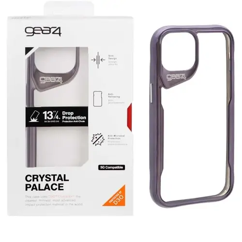 قاب گوشی پرو 15 آیفون اورجینال جیرفور gear4 طرح CRYSTAL PLACE طلقی شیشه ای مگ سیف دار شفاف