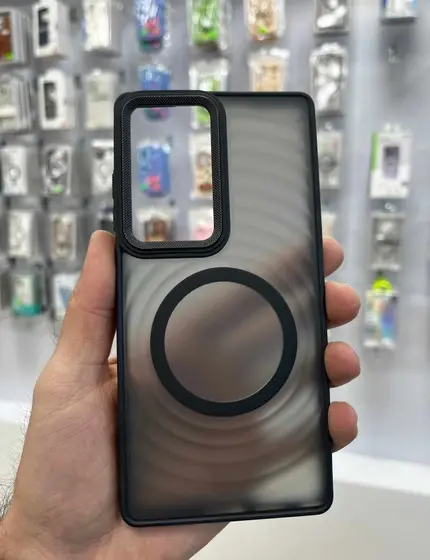قاب s25 ultra مگسیف دار مشکی